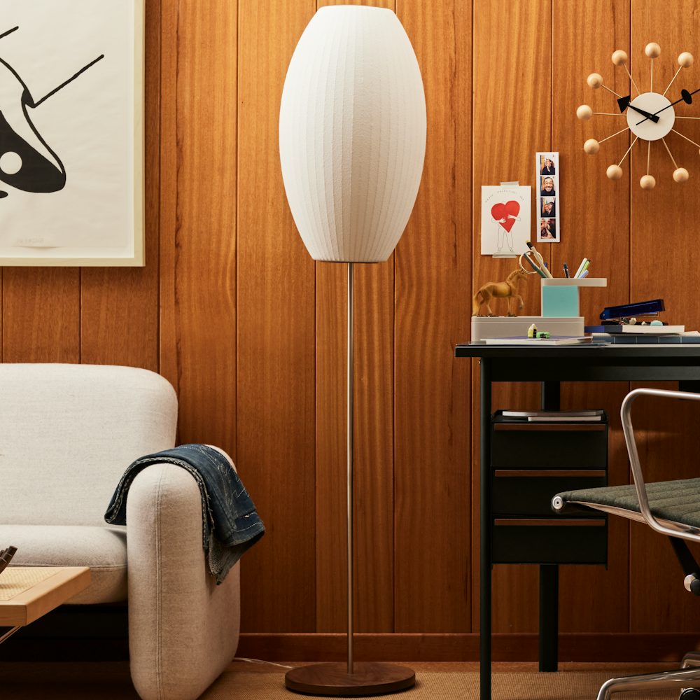 Nelson Cigar Lotus Floor Lamp