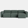 Mags SL Sectional with Narrow Chaise - Right, Pecora, Green