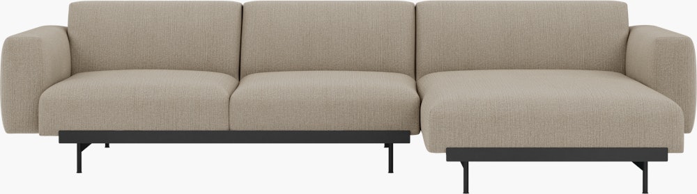 In Situ Sectional - Chaise Lounge,  Right,  3 Seater,  Configuration 6,  Clay,  10 Beige,  Black