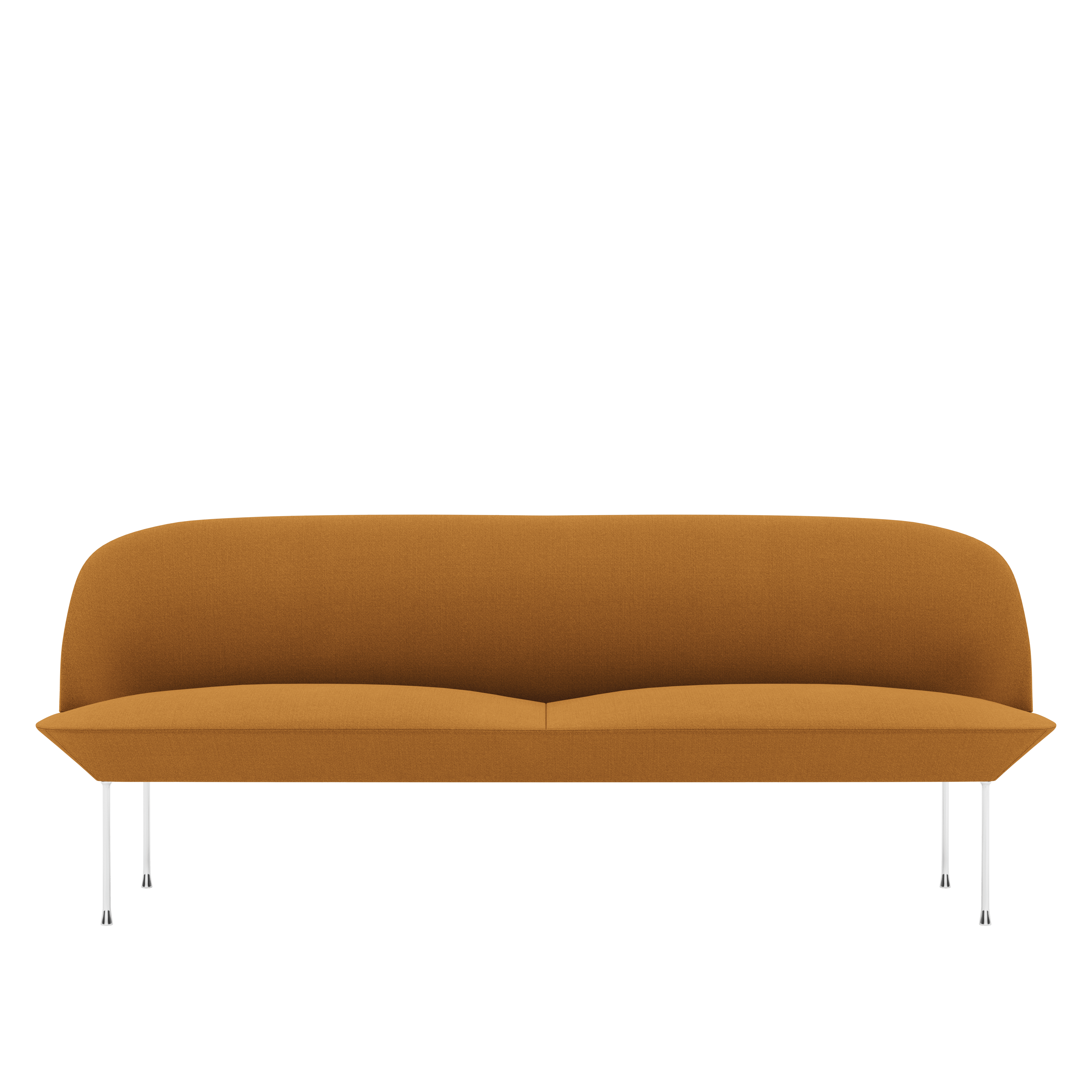 Oslo 3 Seater Sofa,  Vidar,  472 Burnt Yellow,  Chrome Base