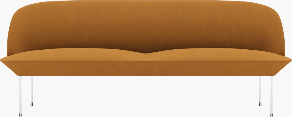 Oslo 3 Seater Sofa,  Vidar,  472 Burnt Yellow,  Chrome Base