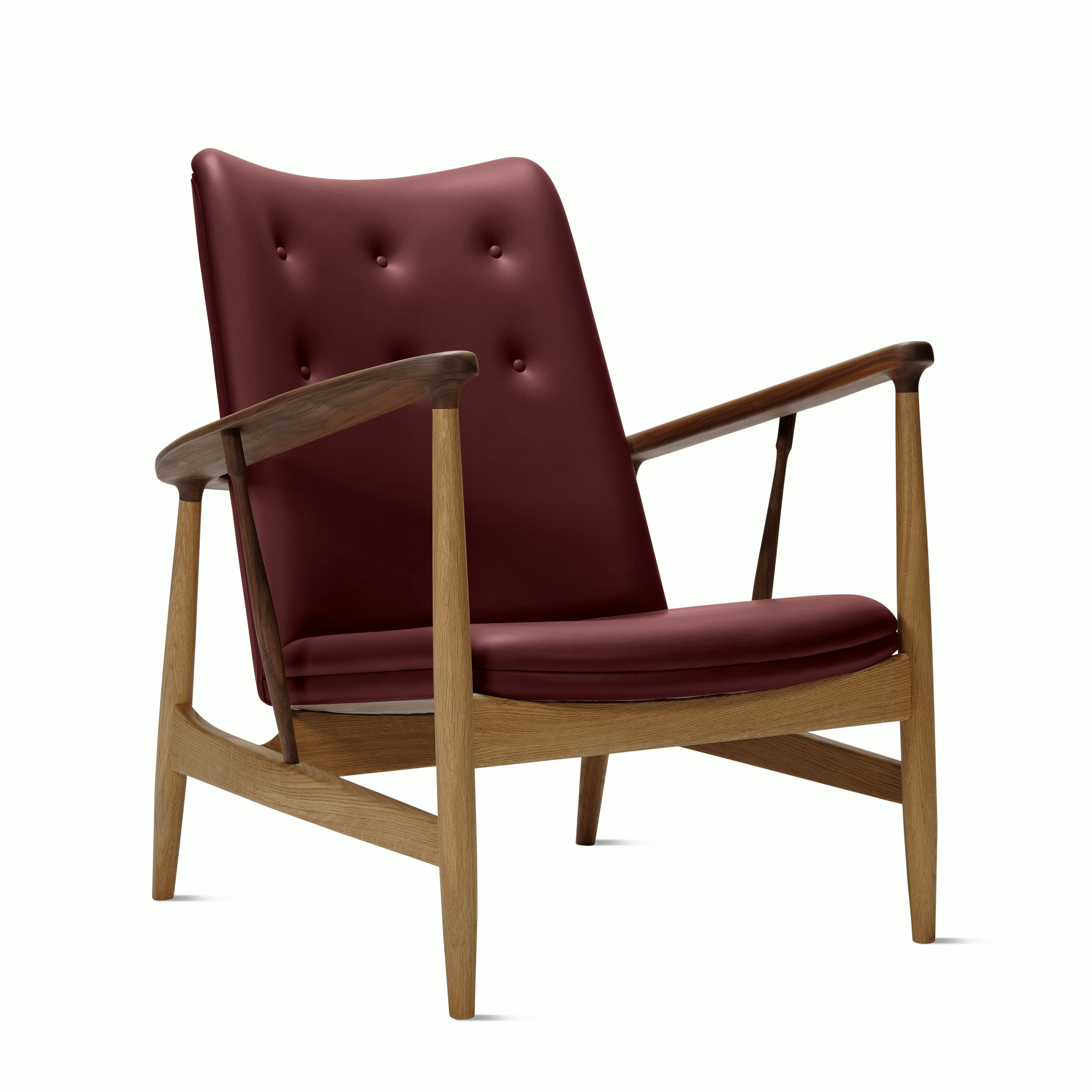 Kettelhut Chair in Prestige Leather Wine Red
