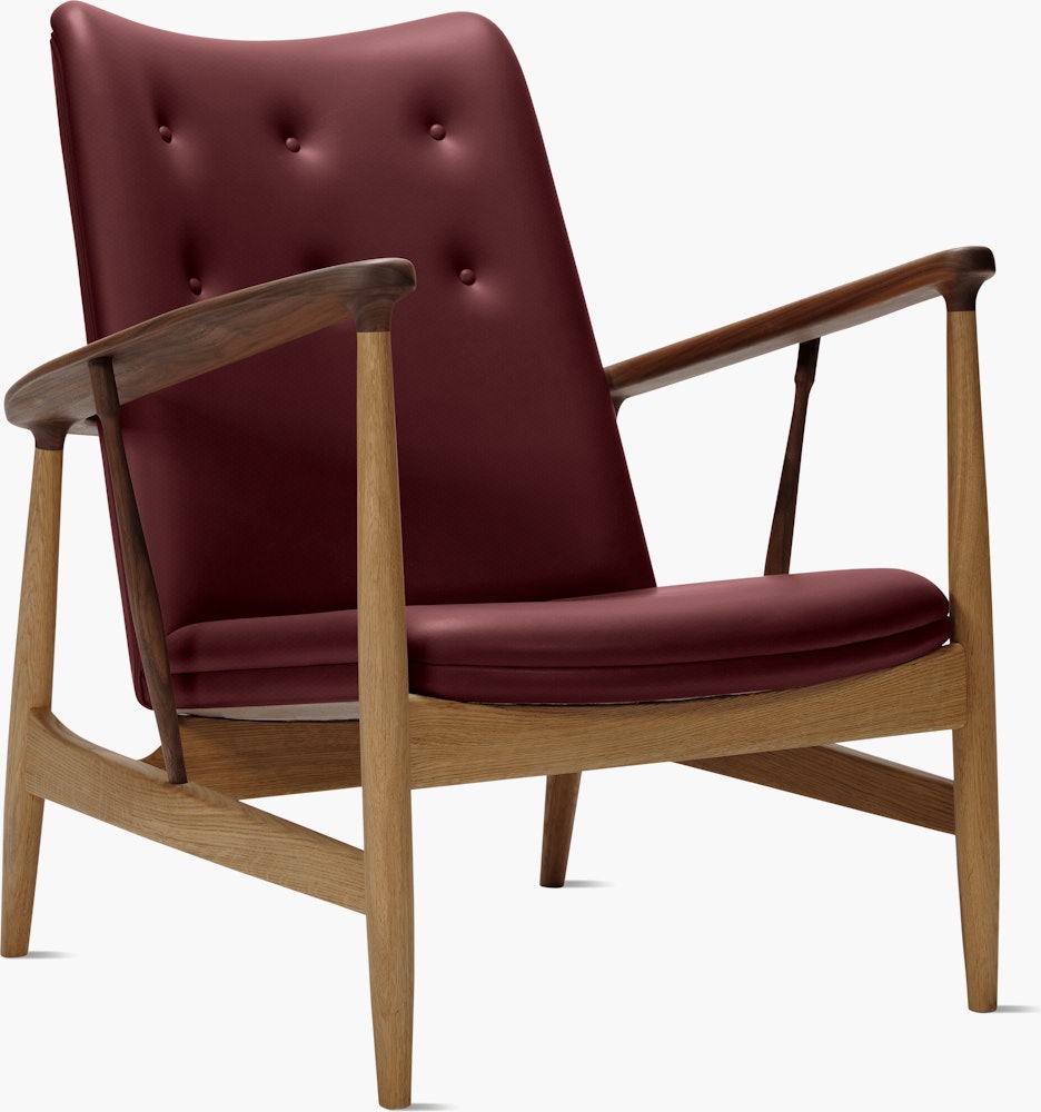 Kettelhut Chair in Prestige Leather Wine Red