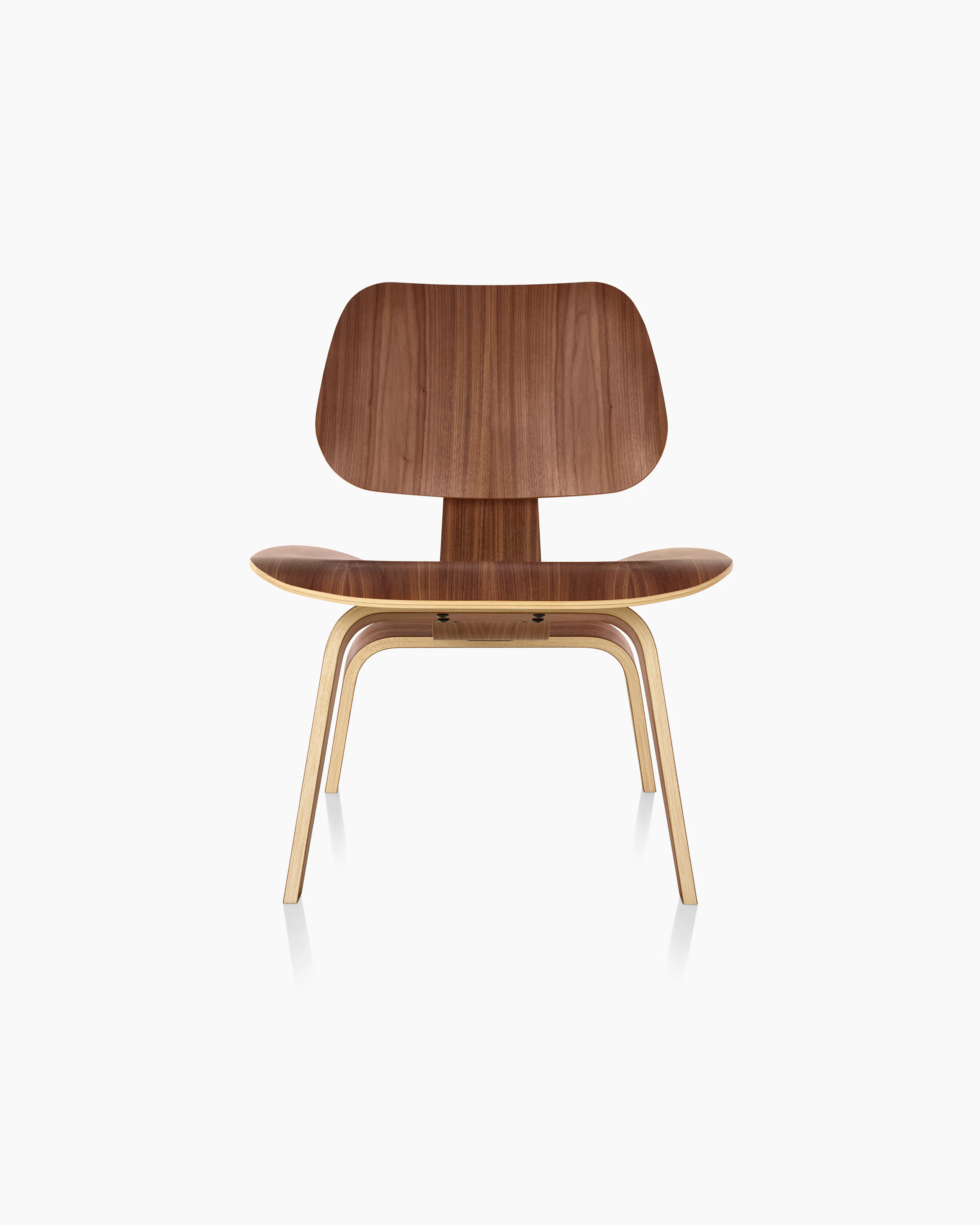 Eames Molded Plywood Lounge Chair, Wood Base