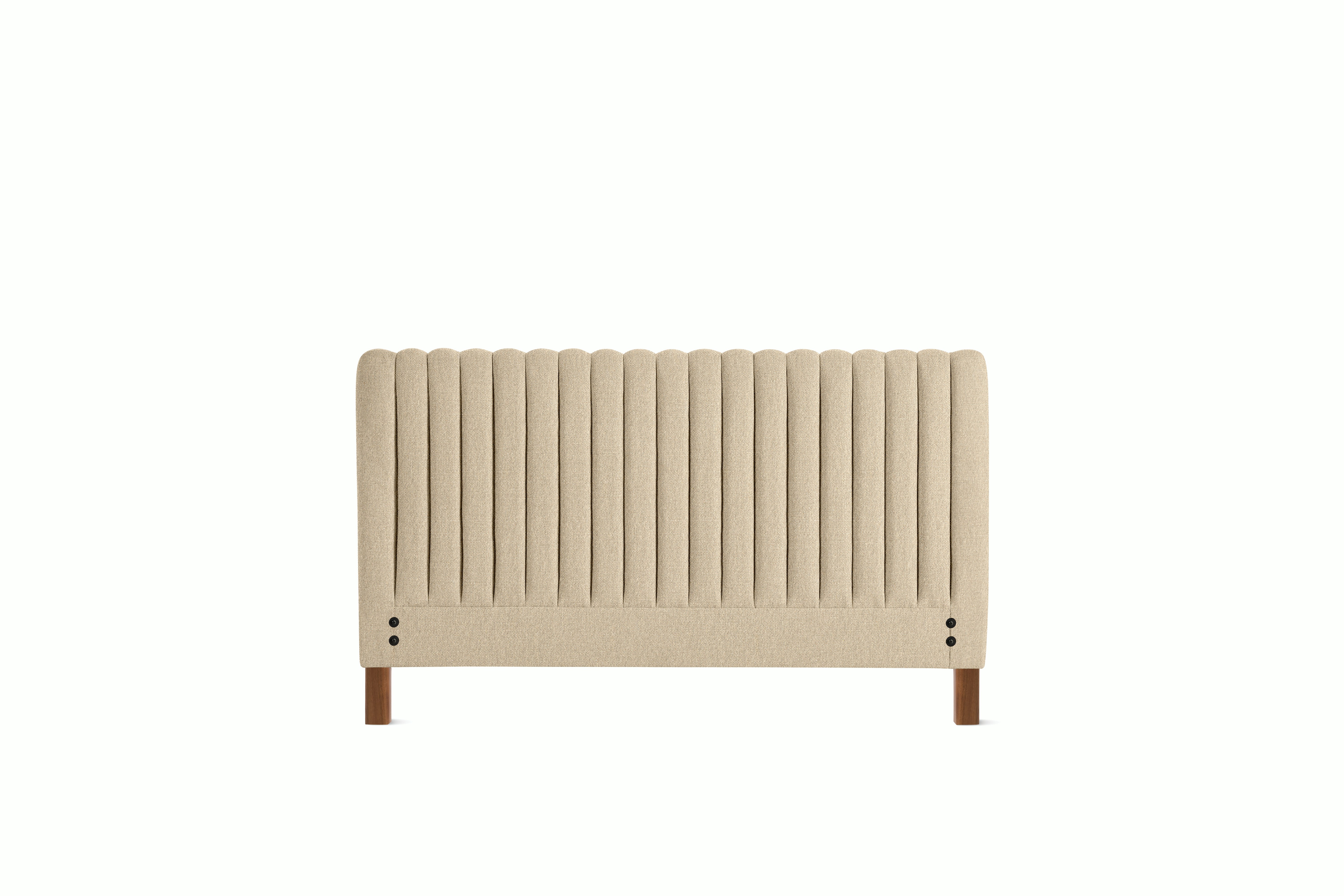 Charlotte Headboard - Standard in Walnut and Album Linen Straw