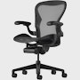Aeron Onyx, basic back support, no tilt limiter and fixed arms