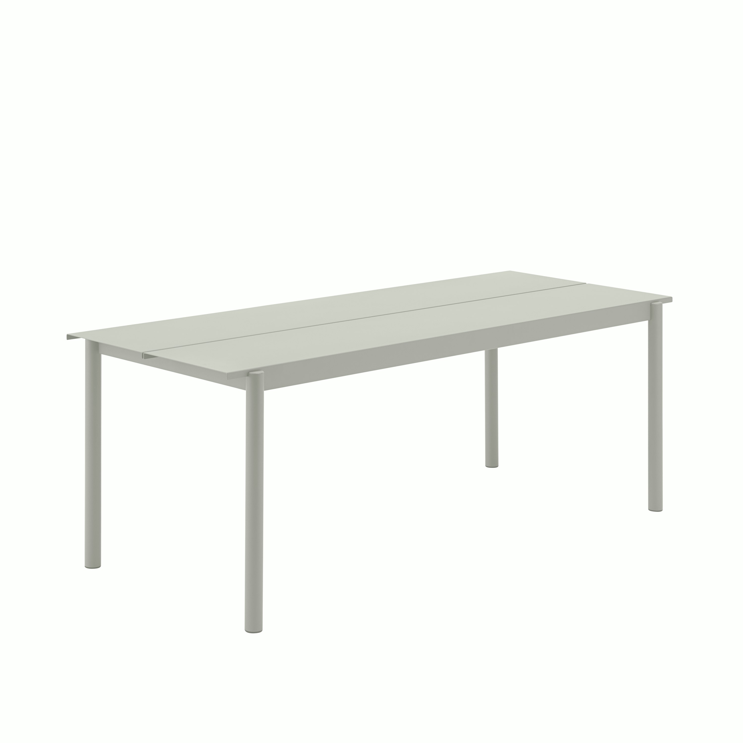 Linear steel outdoor table 200 grey Muuto