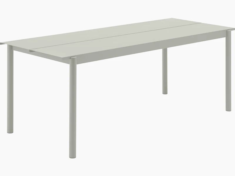 Linear steel outdoor table 200 grey Muuto