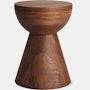 A Hew Side Table in a walnut finish.