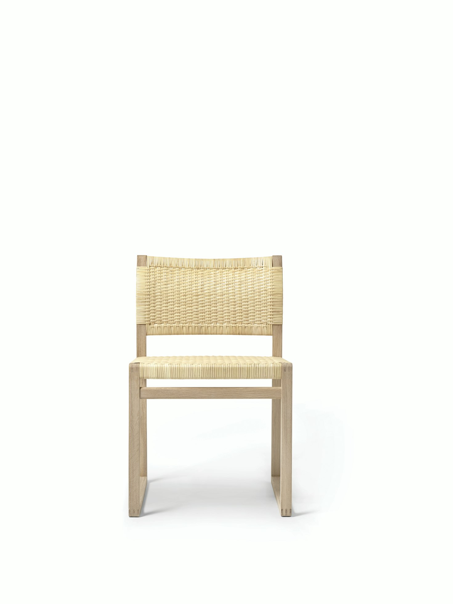 BM61 Dining Chair, Oak/Cane Wicker