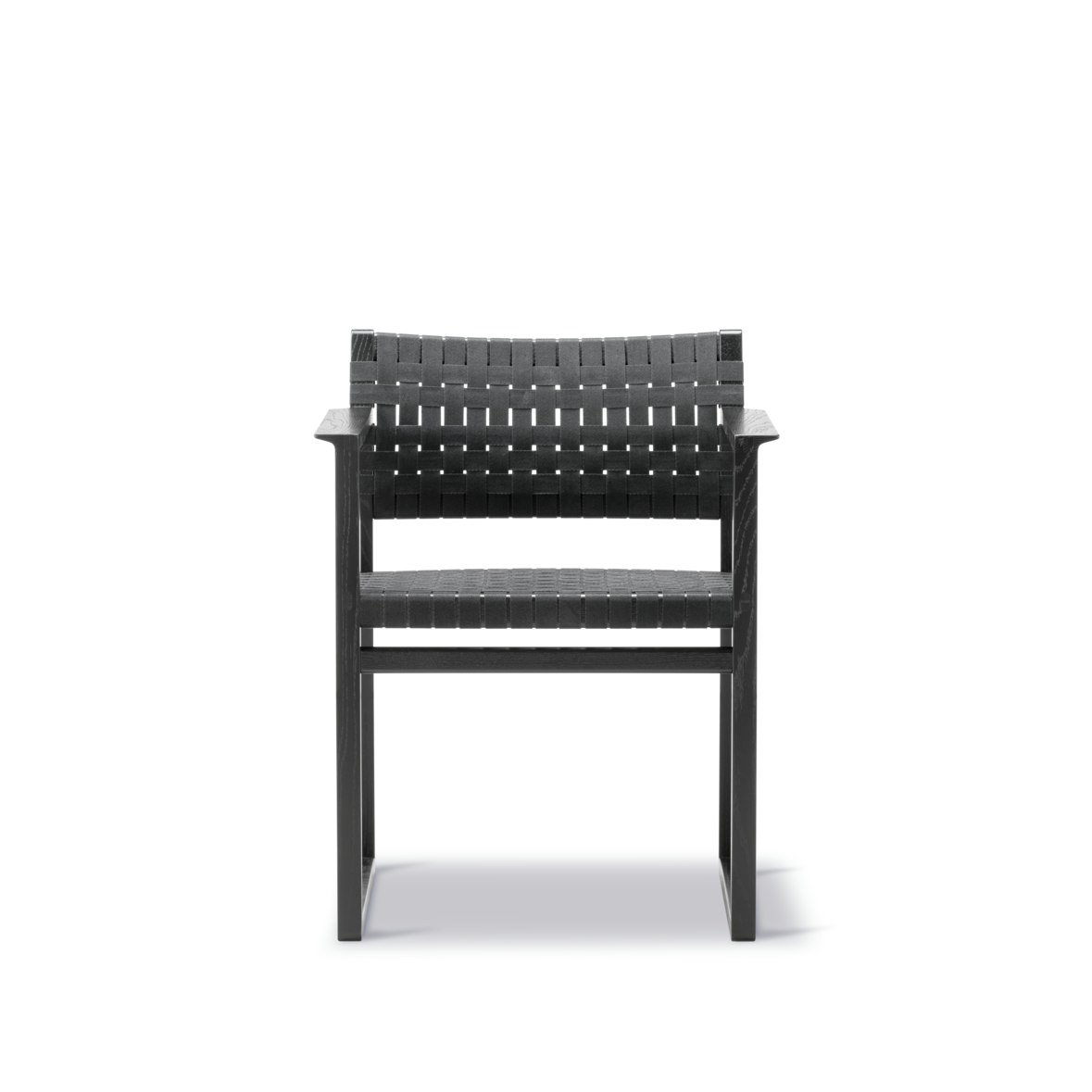 BM62 Dining Chair, Black/Black Webbing