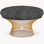 Platner Ottoman - Gold,  Prestini,  Black and White