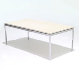 Florence Knoll Coffee Table with marble top and chrome legs