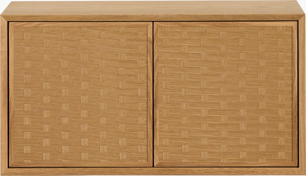 System Cado Sideboard - 1 Cabinet,  Oak,  Woven Push Cabinet