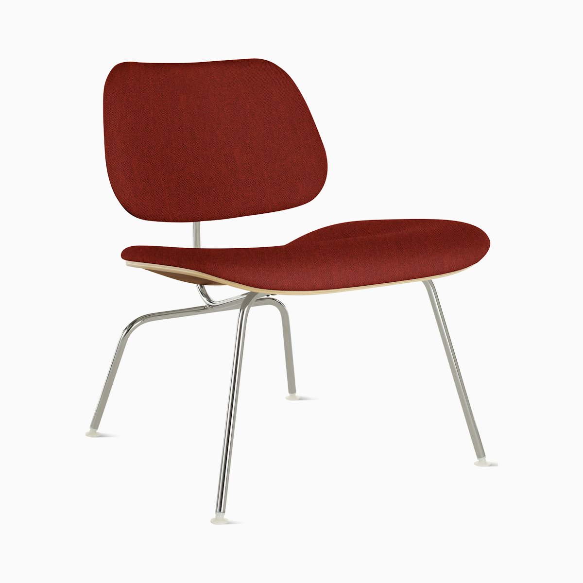 Eames Molded Plywood Lounge Chair Metal Base (LCM), Upholstered