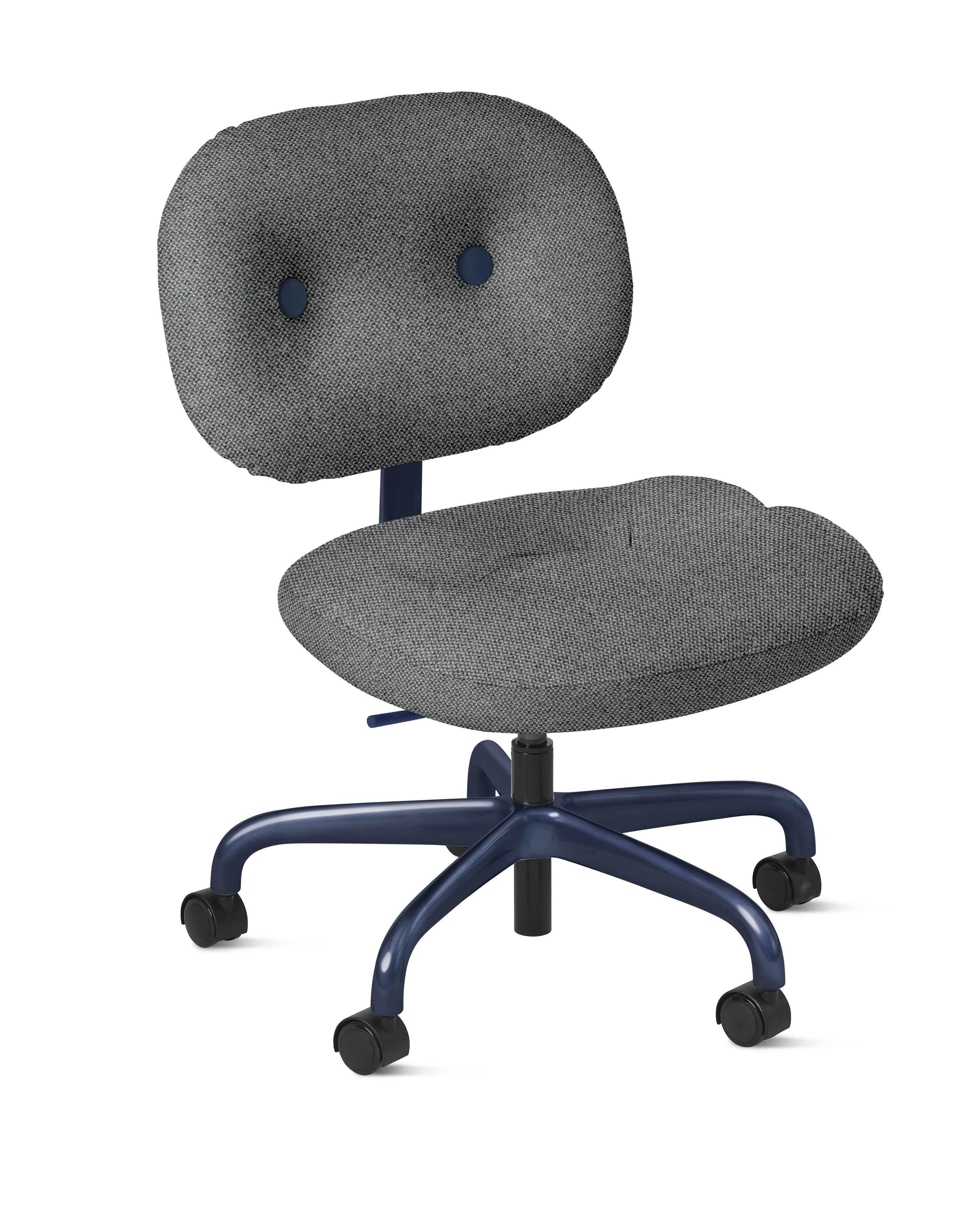 Morrison Hannah Task Chair - Without Arms,  Hourglass,  Iron,  Iris,  Soft Caster FSC Certified