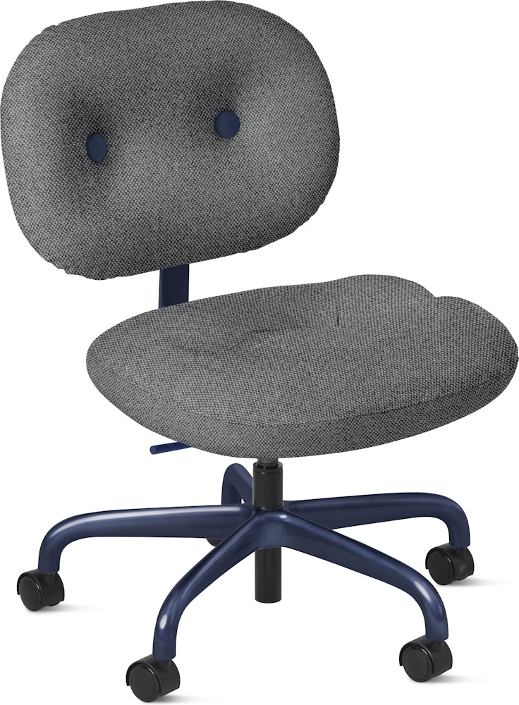 Morrison Hannah Task Chair - Without Arms,  Hourglass,  Iron,  Iris,  Soft Caster FSC Certified