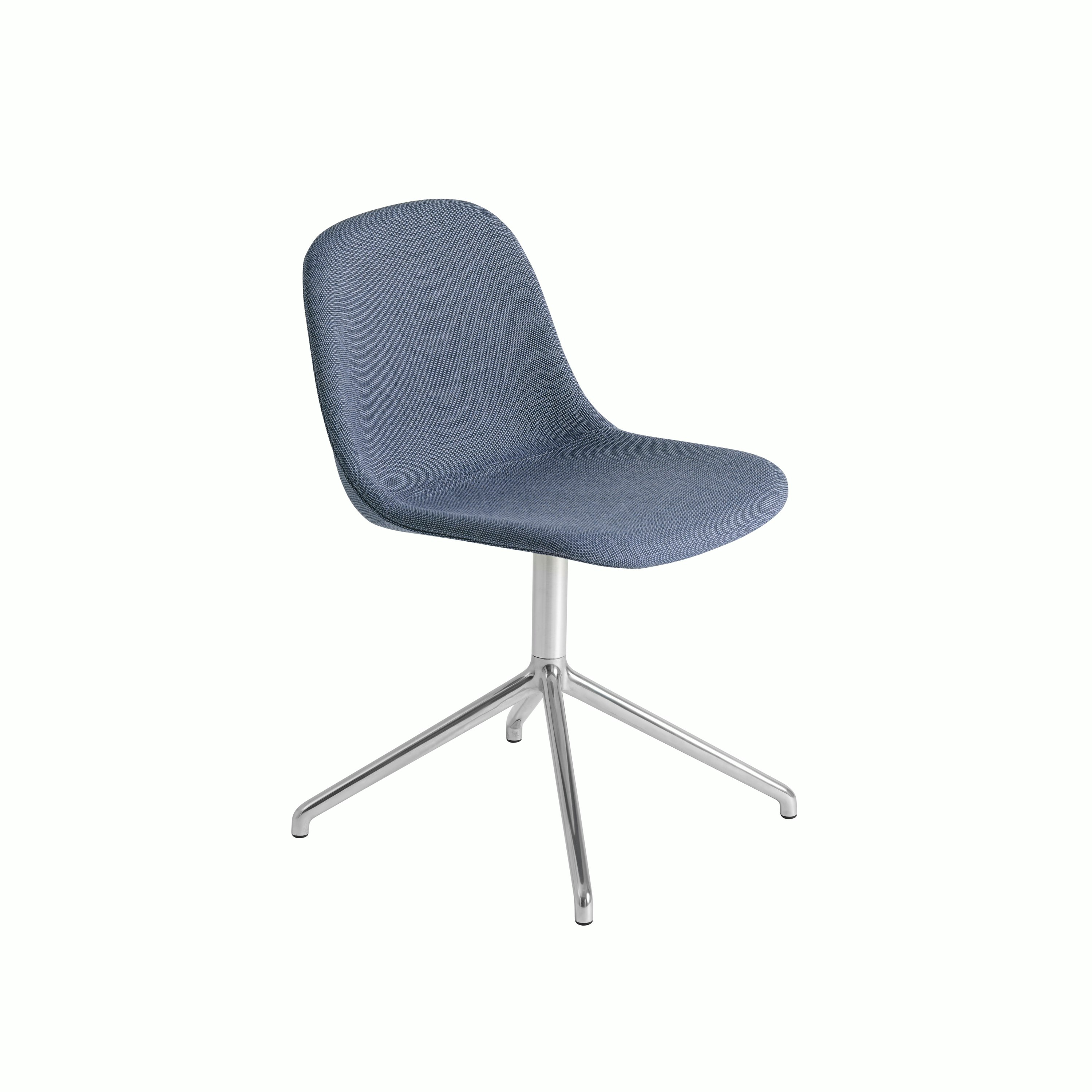 Fiber side chair swivel base polished alu grey sabi 631