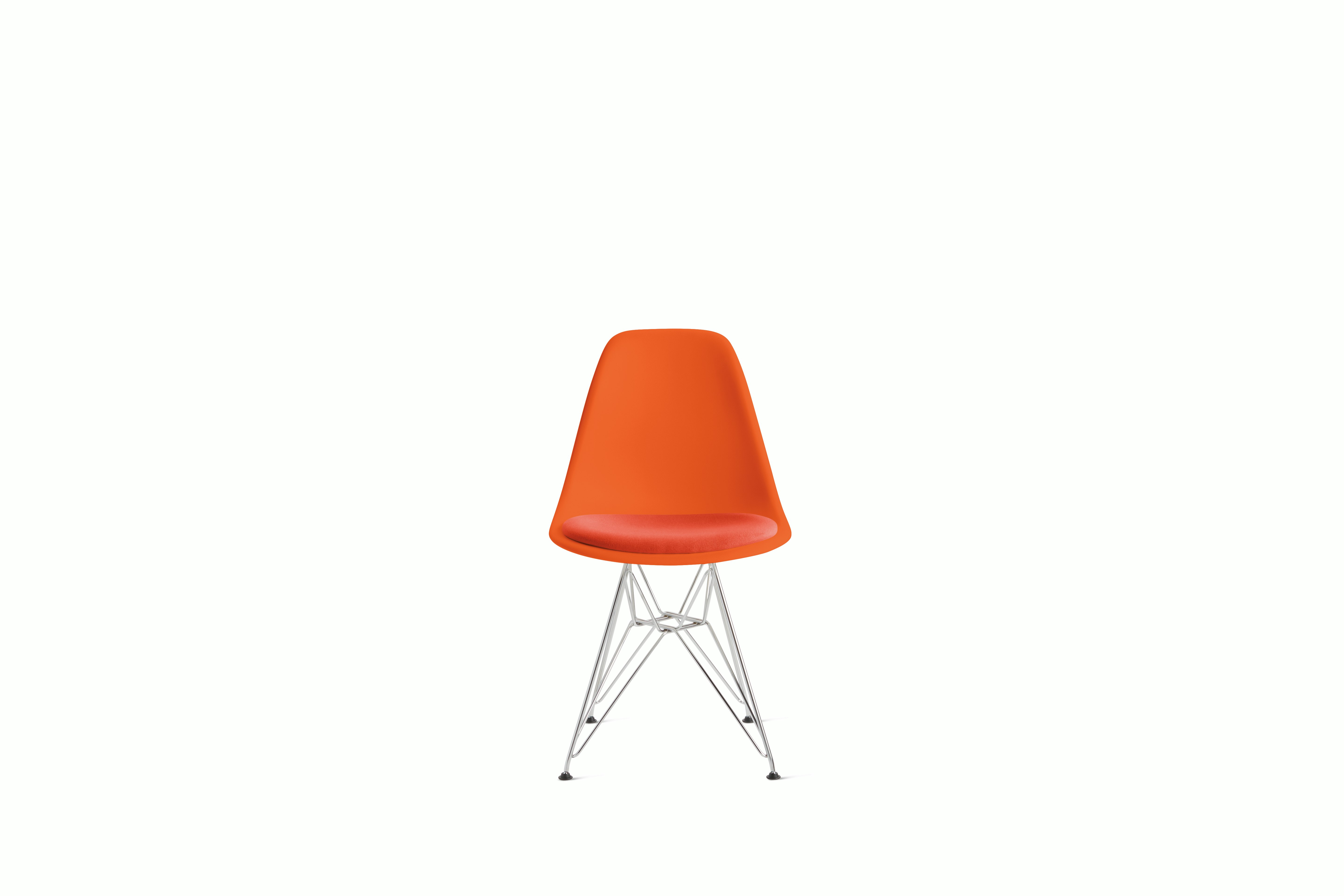 Eames Molded Plastic Side Chair with Seat Pad (DWR)