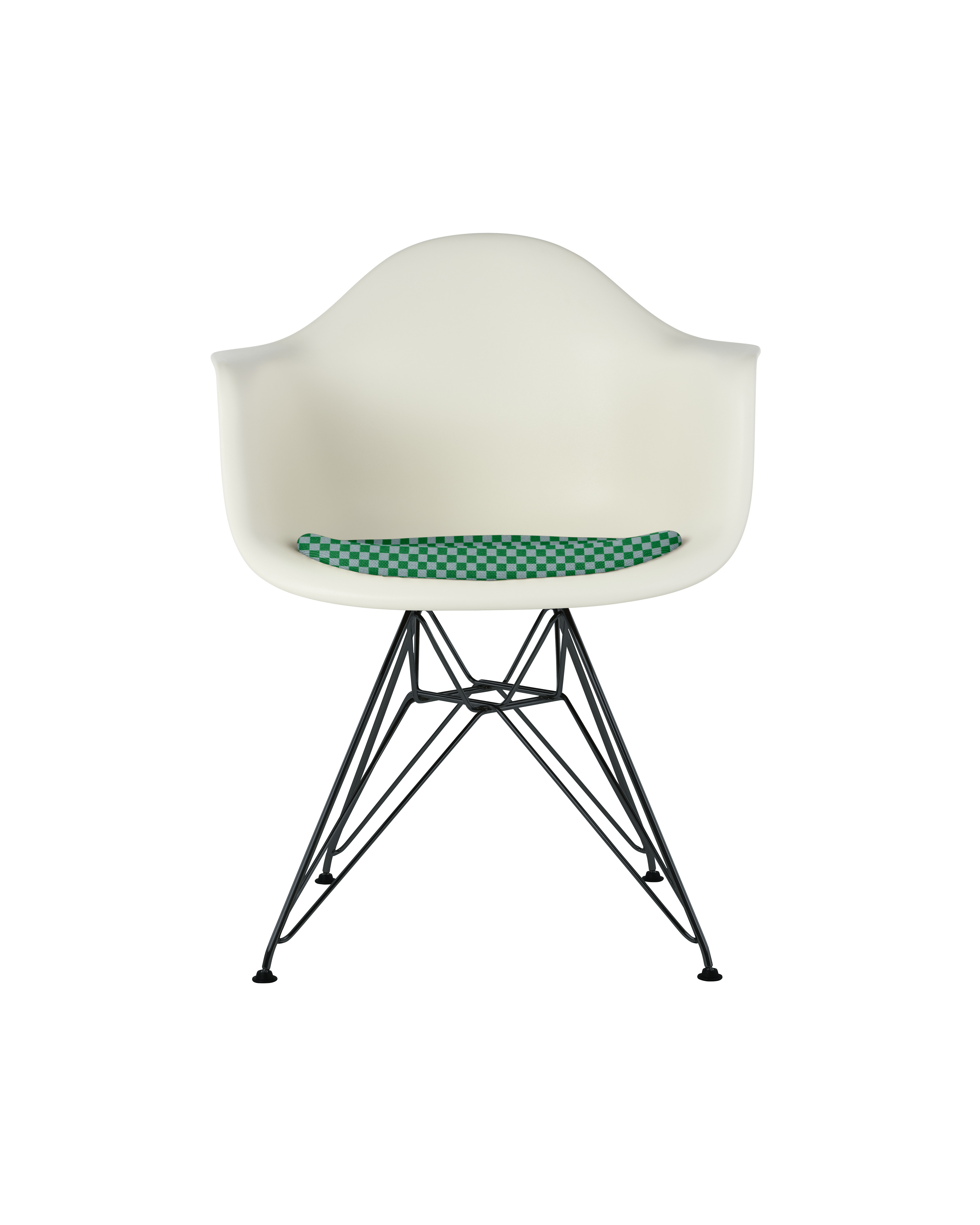 Eames Molded Plastic Armchair with Seat Pad