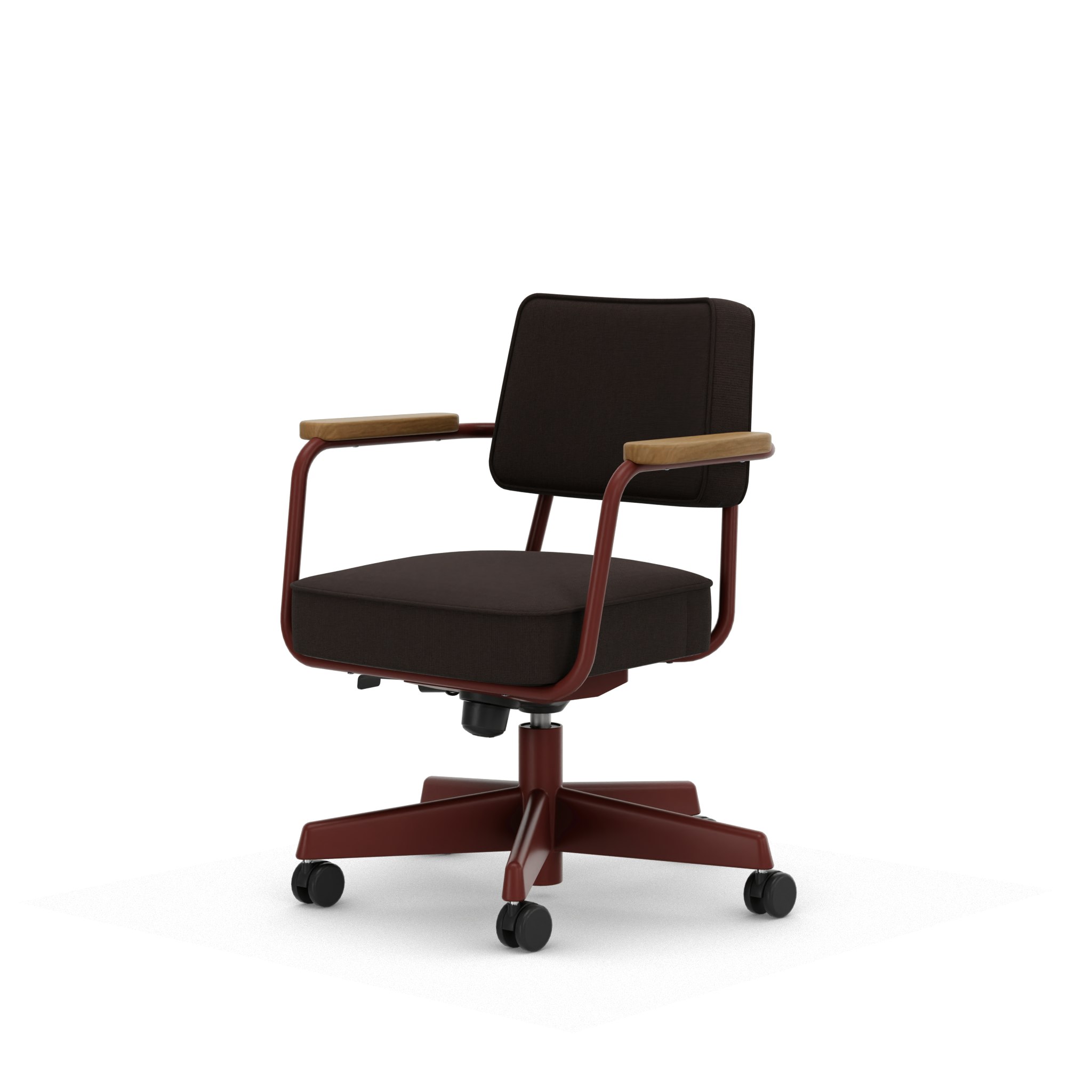 Fauteuil Direction Pivotant - Tress,   Chestnut,   Japanese Red,   Dark Oak,   Hard Castor