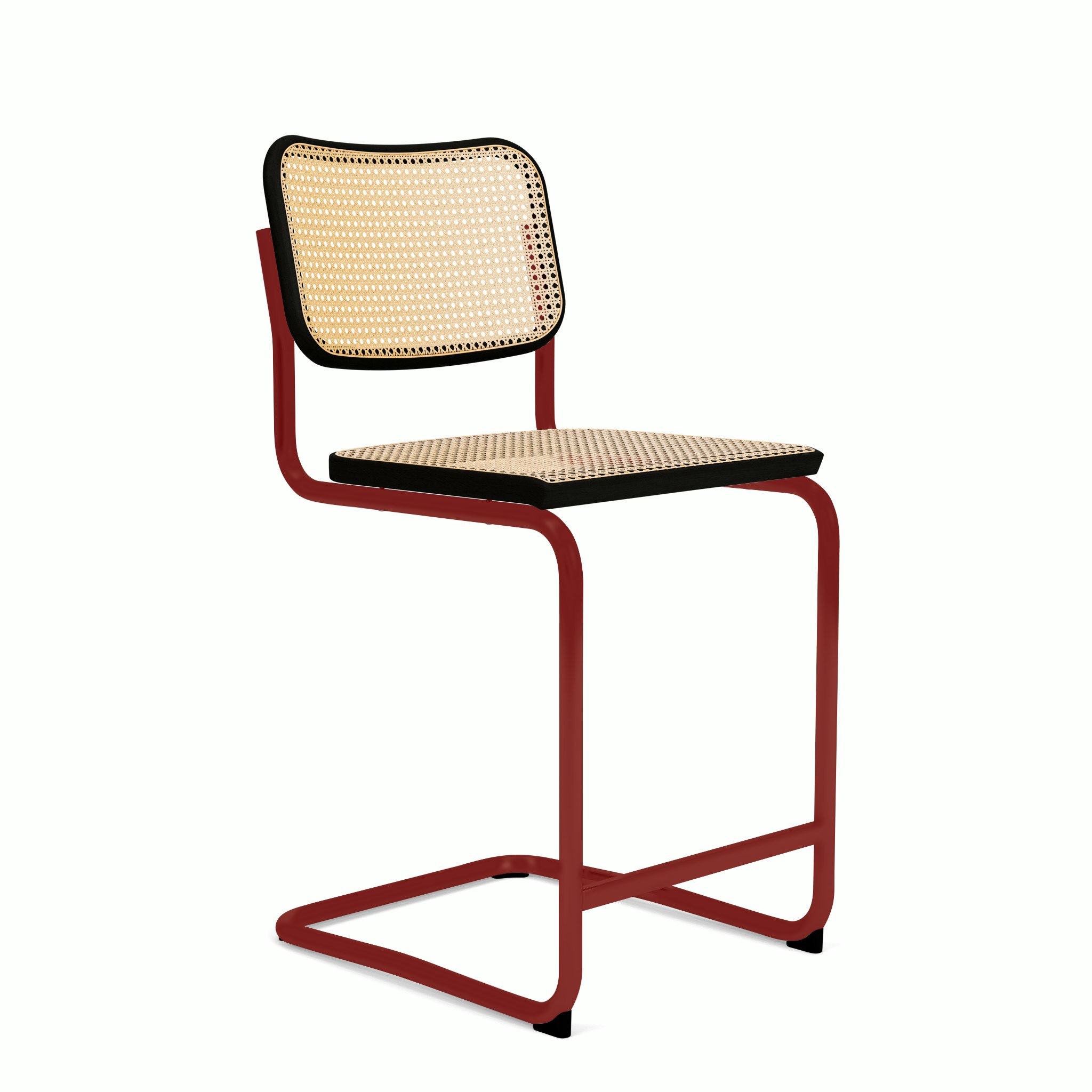 Cesca Stool - Cane,  Ebonized Beech,  Red