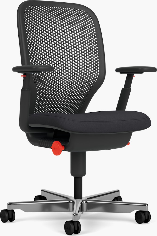 Newson Task Chair - High Performance Arms, Polished Aluminum Base
