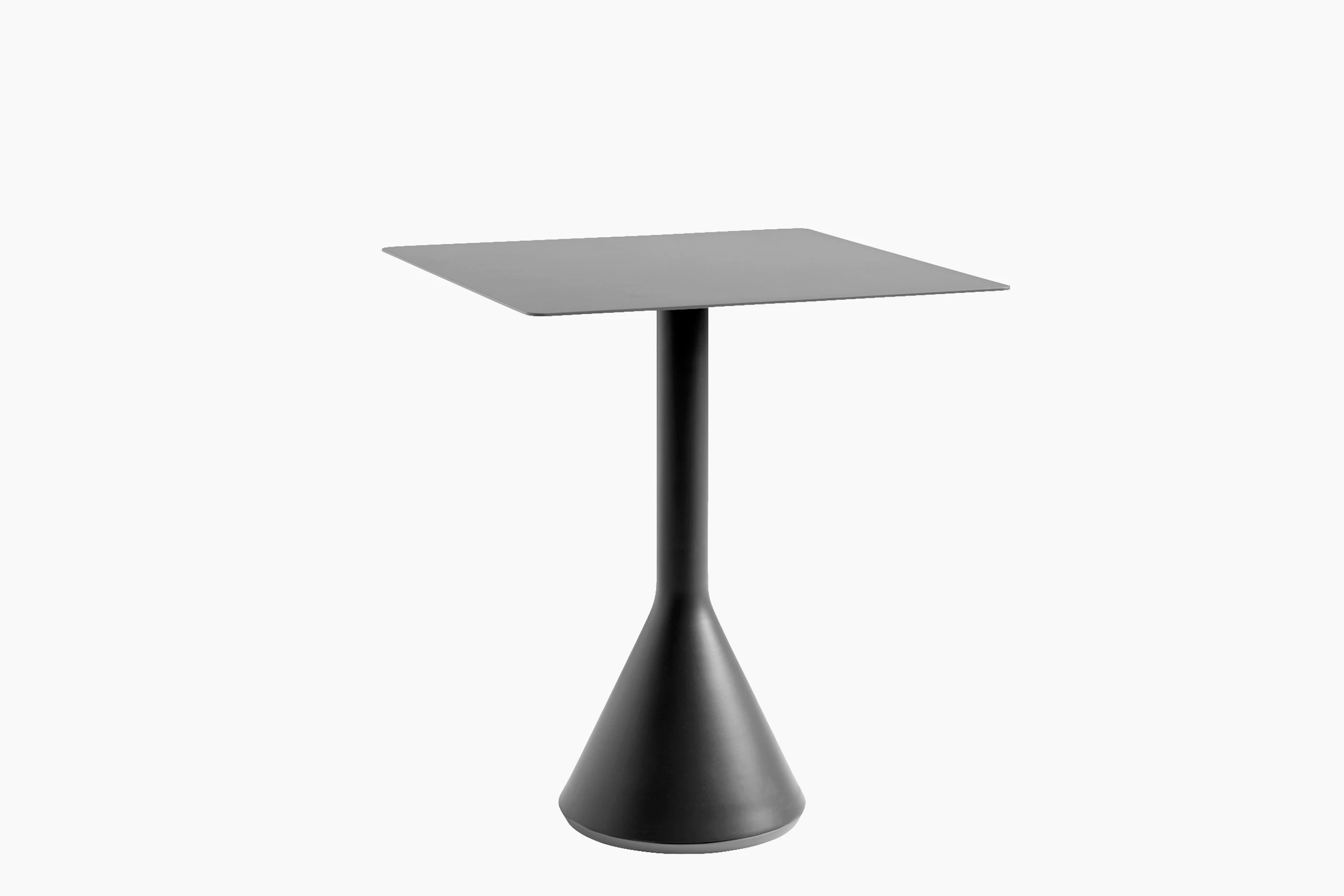A Palissade Bistro Table- Square in dark grey.