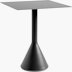 A Palissade Bistro Table- Square in dark grey.