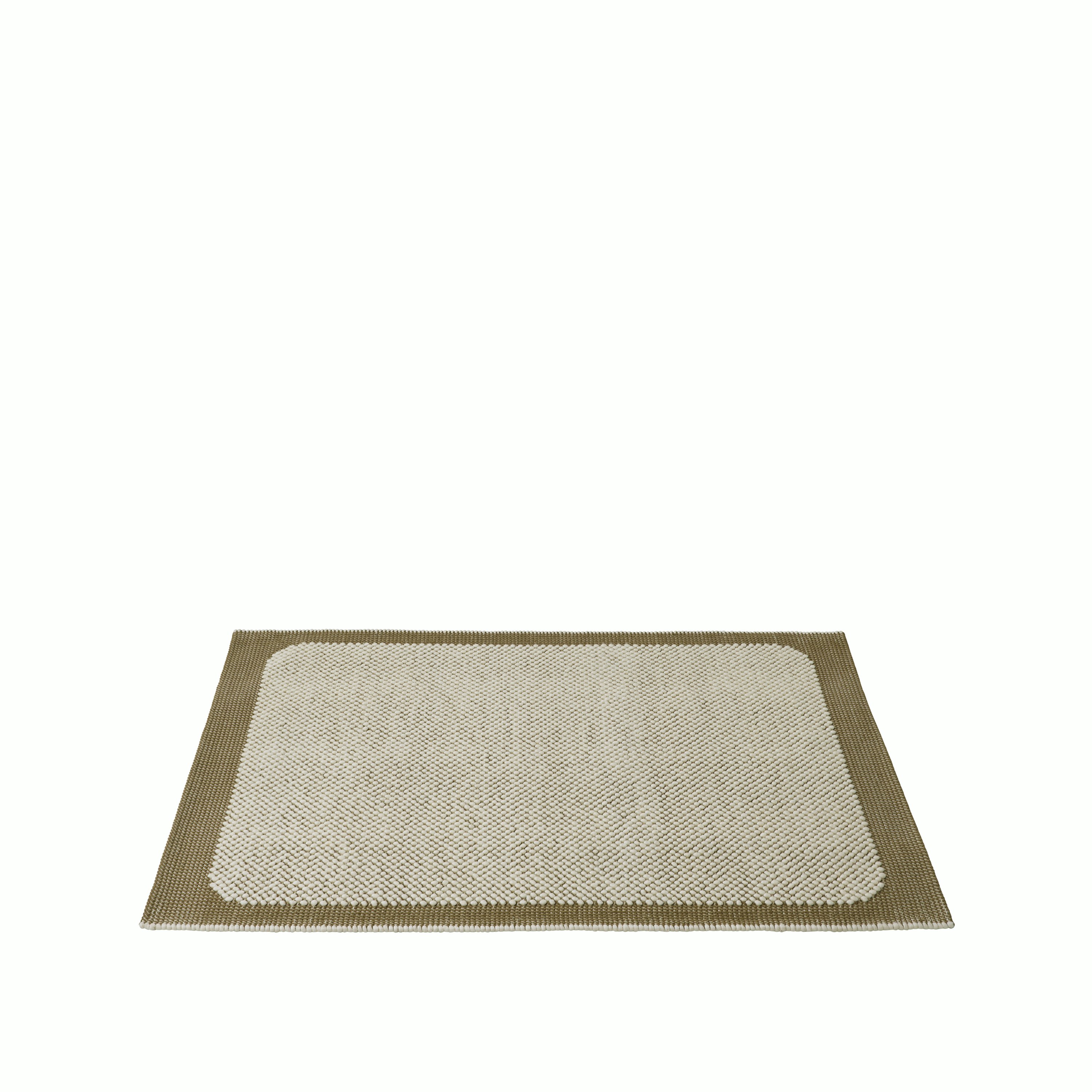 Pebble rug 170x240 brown green angle