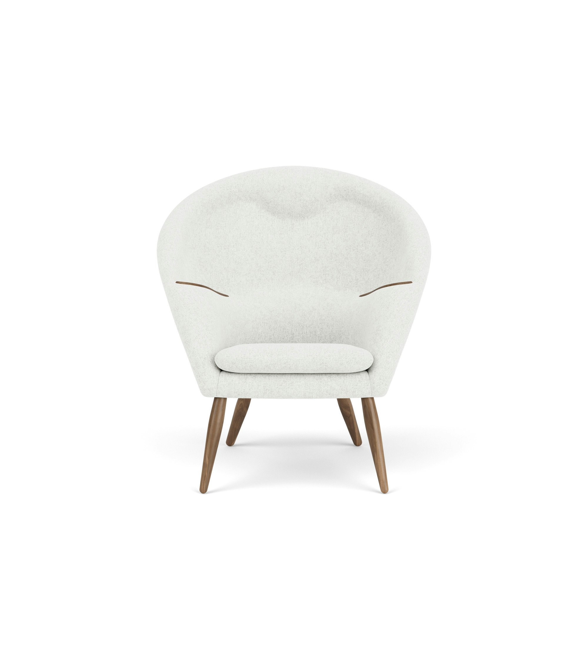 Oda Lounge Chair in Walnut,  Hallingdal 65,  Soft White