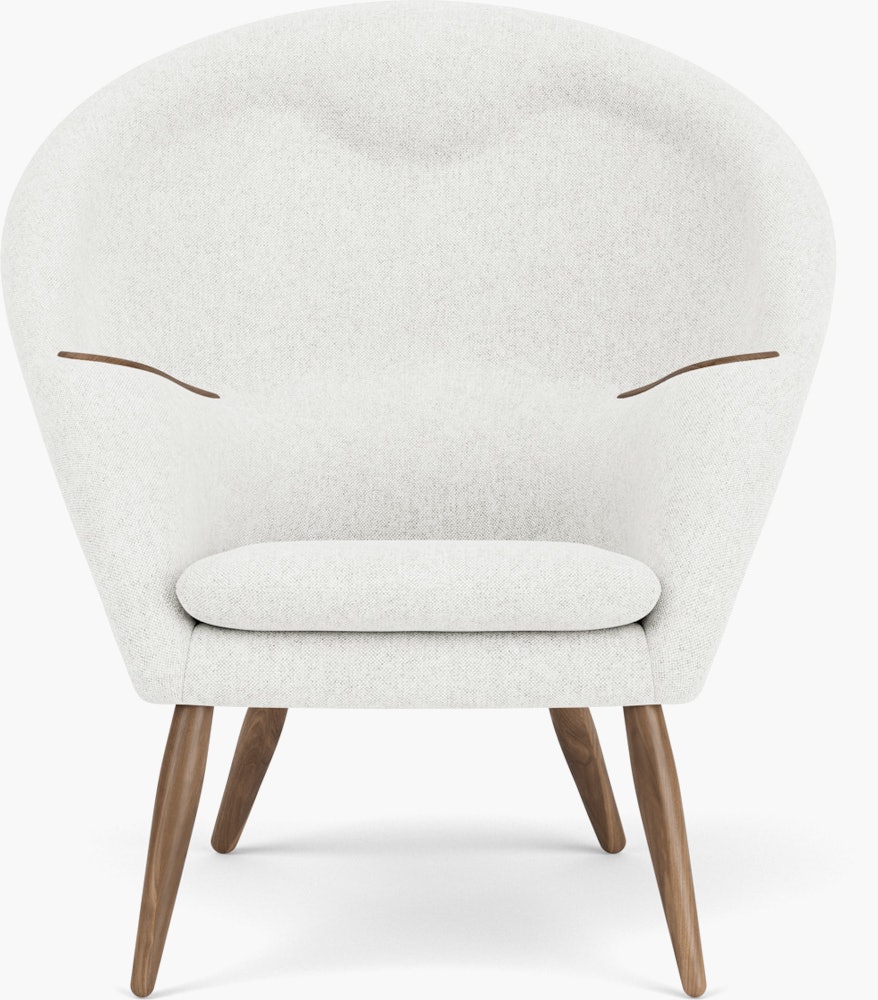 Oda Lounge Chair in Walnut,  Hallingdal 65,  Soft White