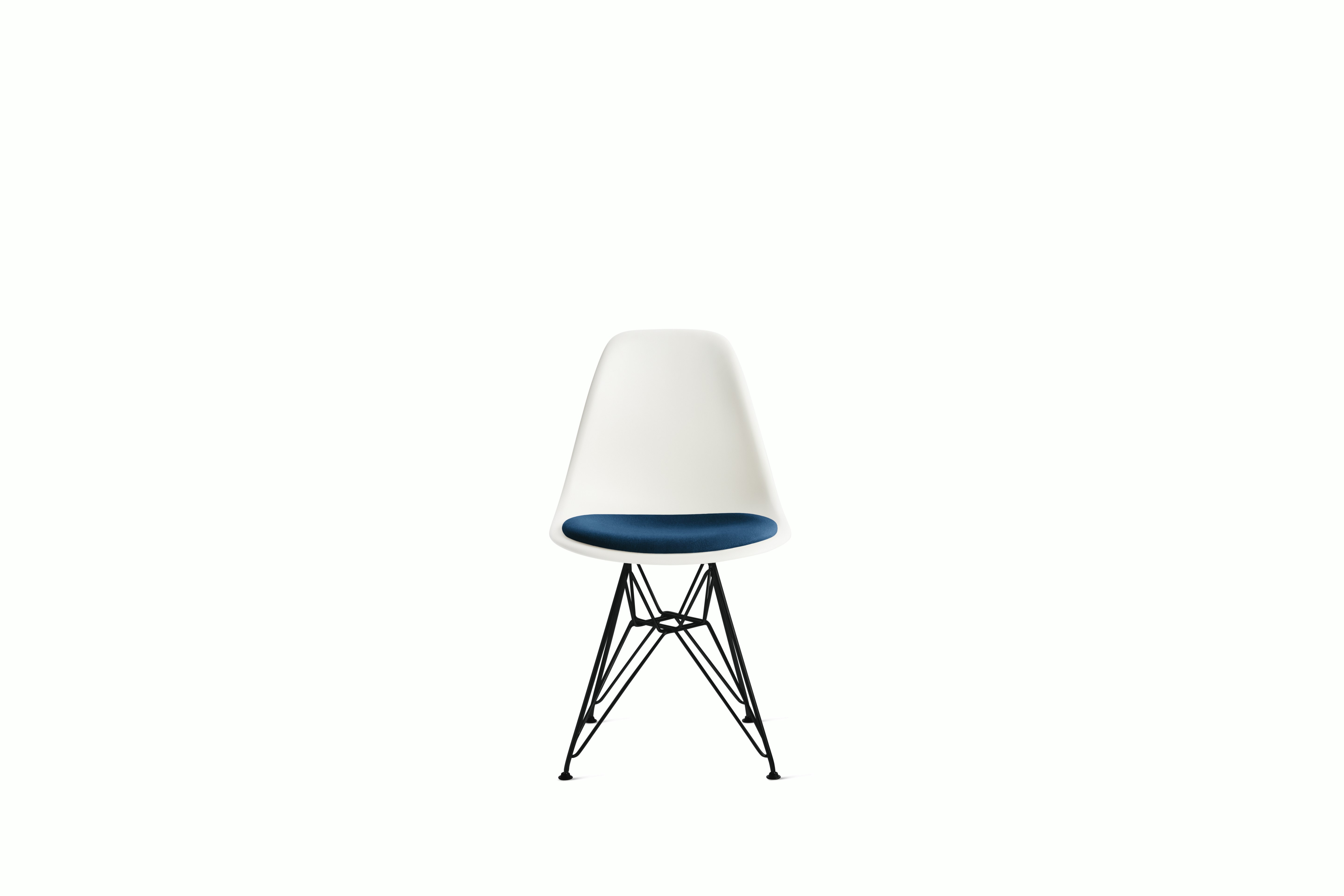 Eames Molded Plastic Side Chair with Seat Pad (DWR)