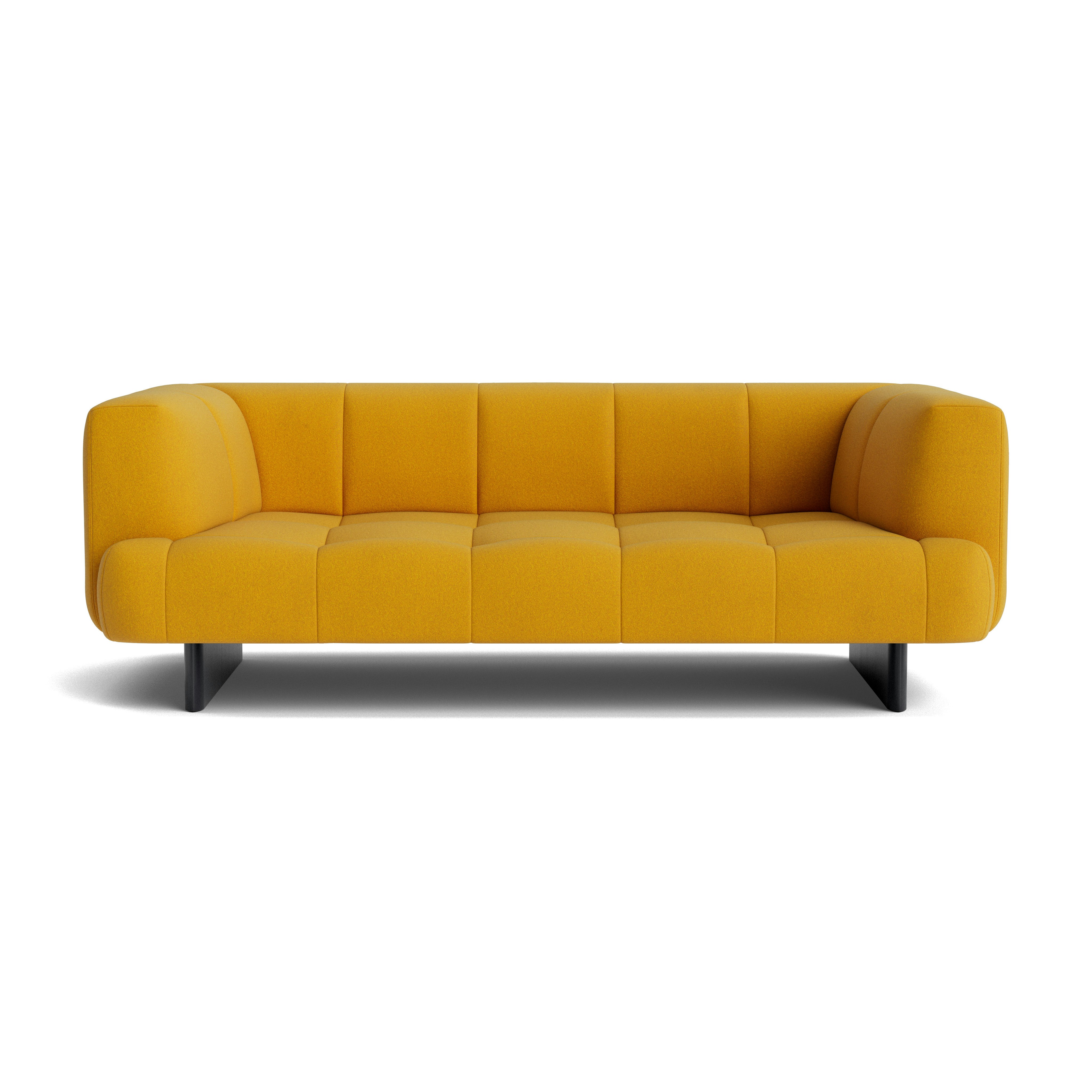 Quilton Lift Sofa - 2-Seat Sofa, Beck, Lambic, Black Lacquered Oak