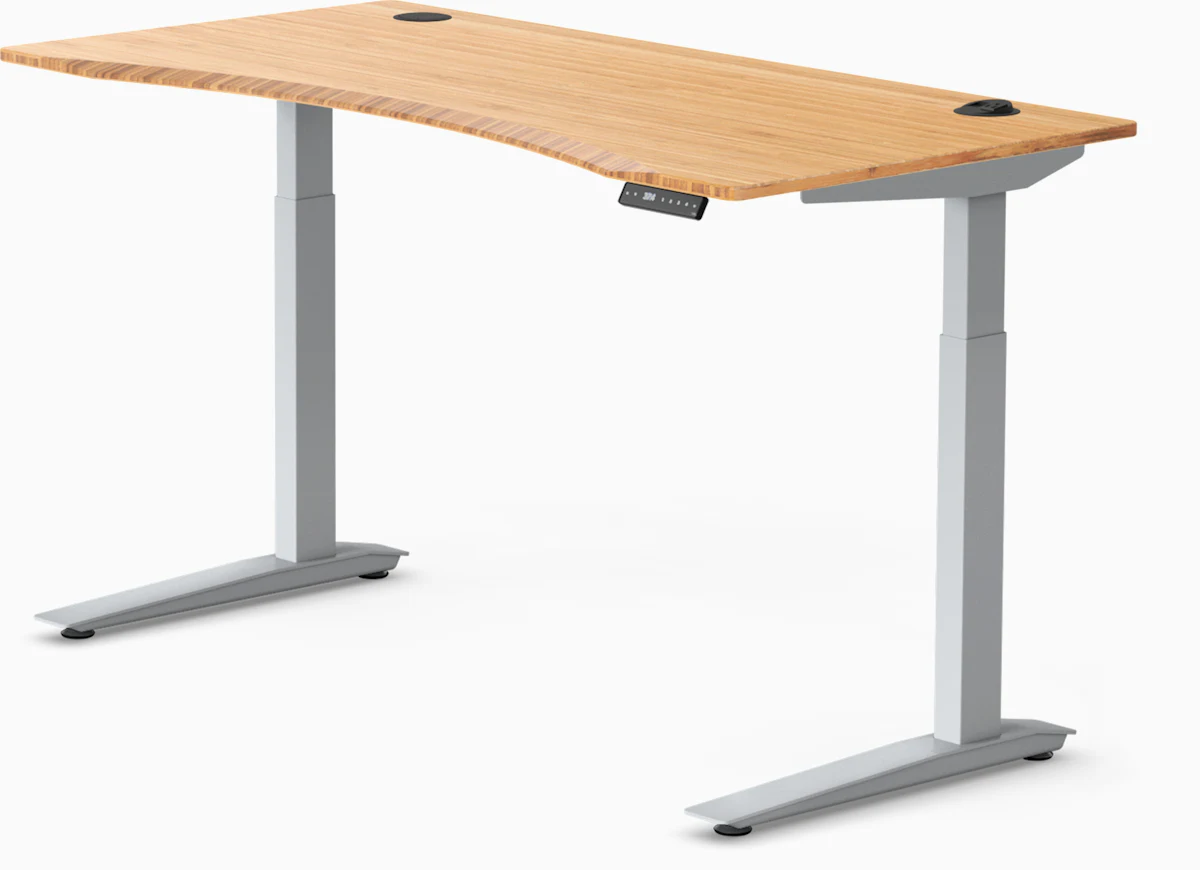 Jarvis Bamboo Standing Desk, Contour - Herman Miller by Herman Miller