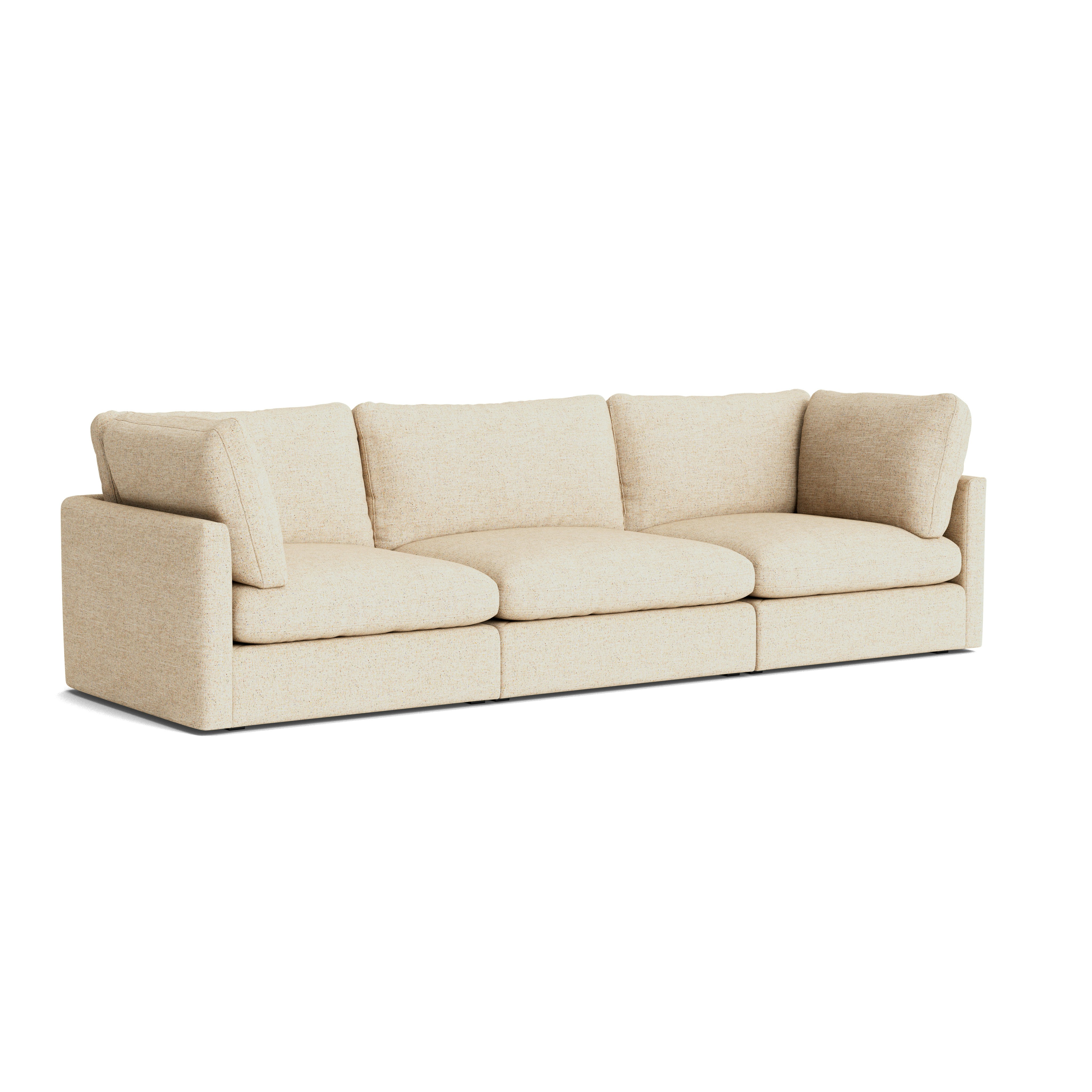 Hackney Compact 3 Seat Sofa - Bolgheri, Natural