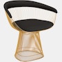 Platner Armchair - Gold,  Prairie,  Bison