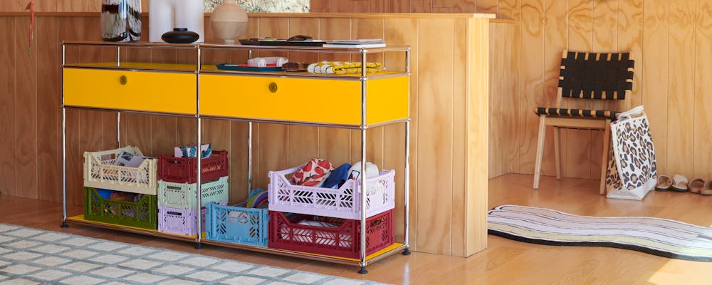 USM Console Table and Cirque Pendant