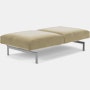 Avio Bench - Two Seater, Knoll Velvet, Sandstone, Silver