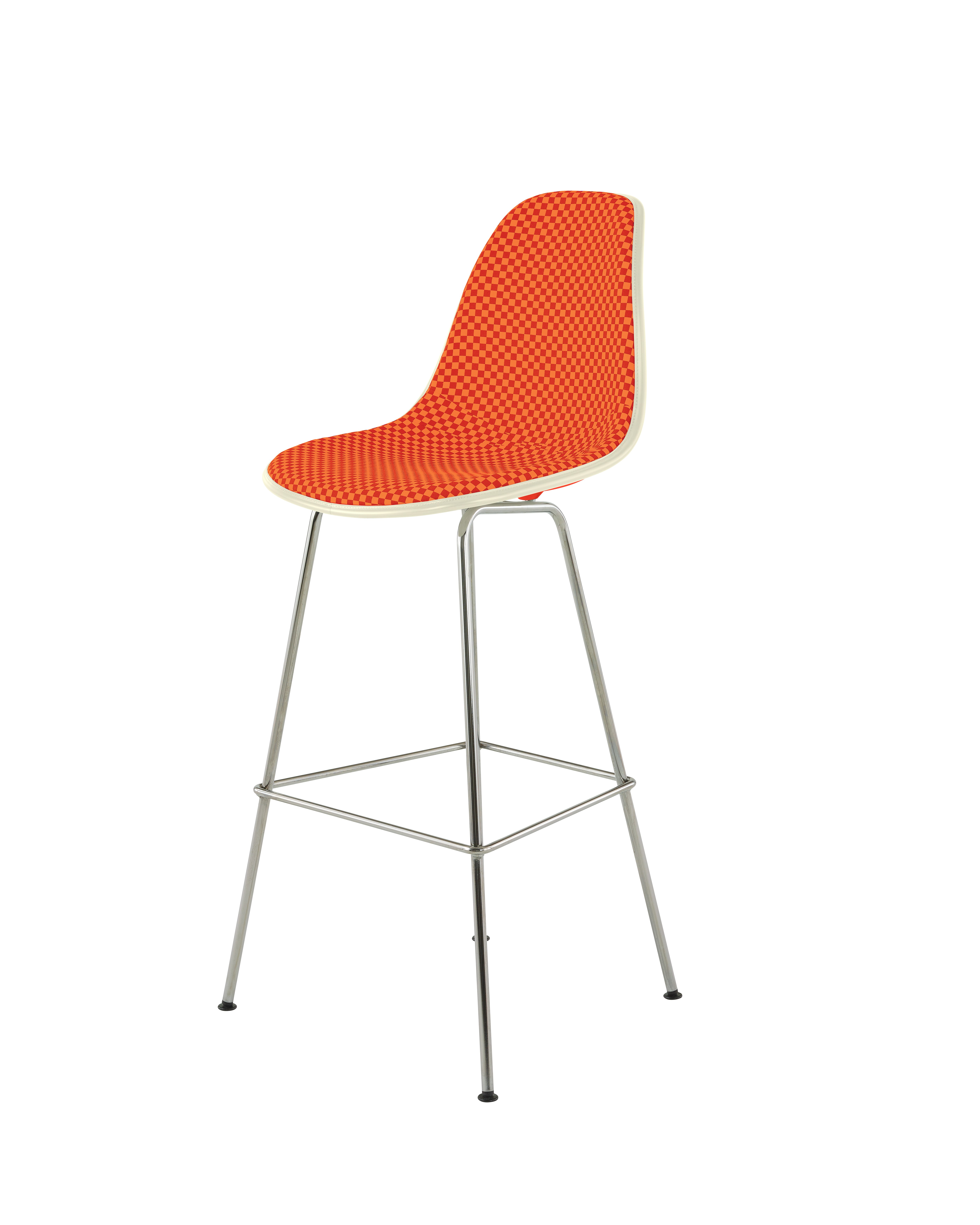 Eames Upholstered Molded Plastic Stool