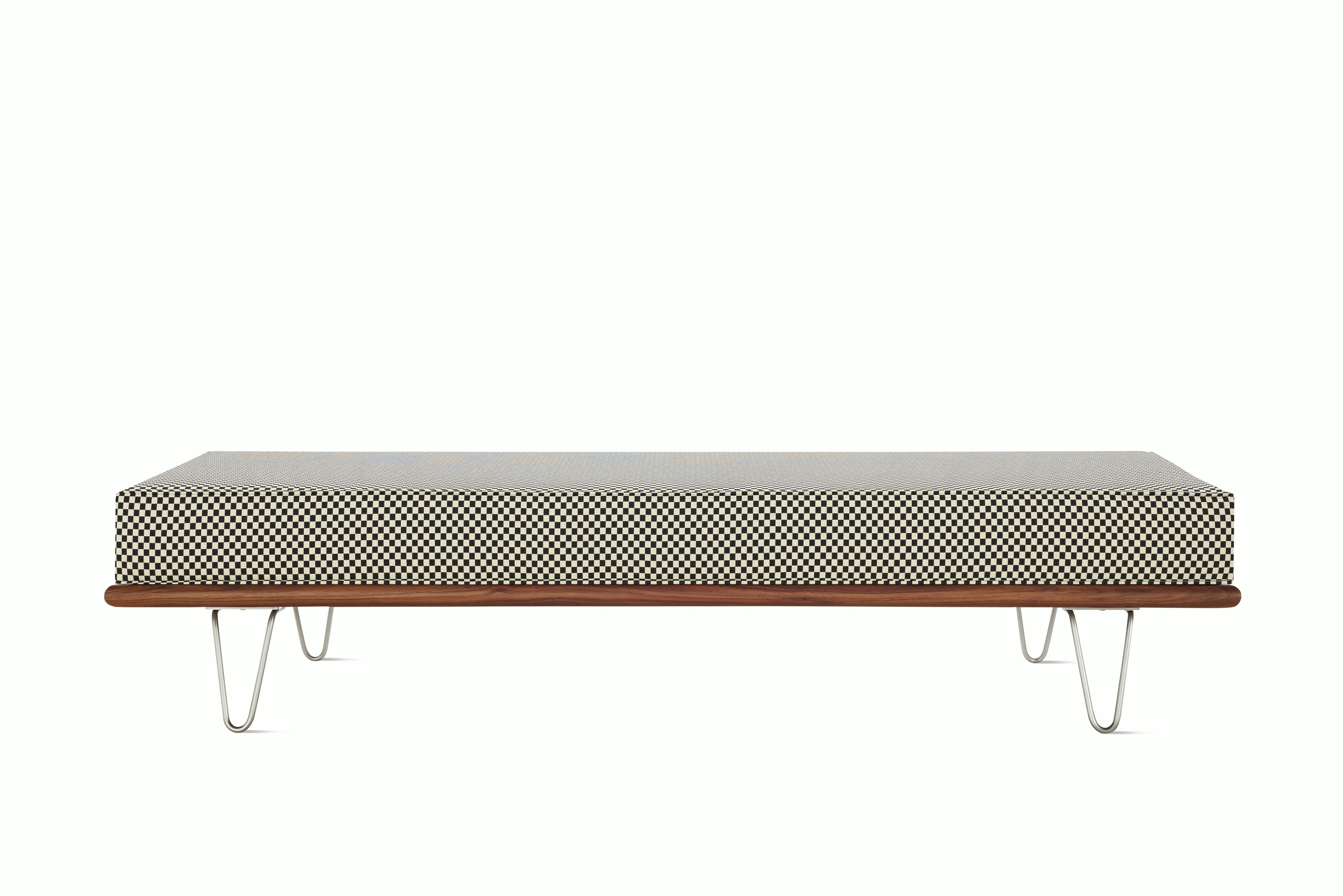 Nelson Daybed - Standard,  Walnut,  Checker,  Black / White,  Hairpin