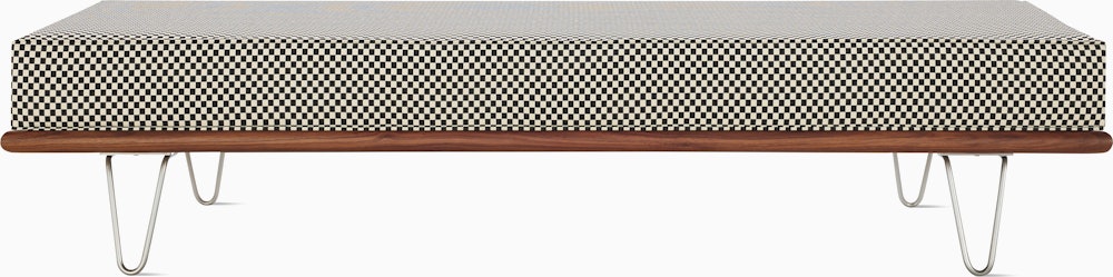 Nelson Daybed - Standard,  Walnut,  Checker,  Black / White,  Hairpin