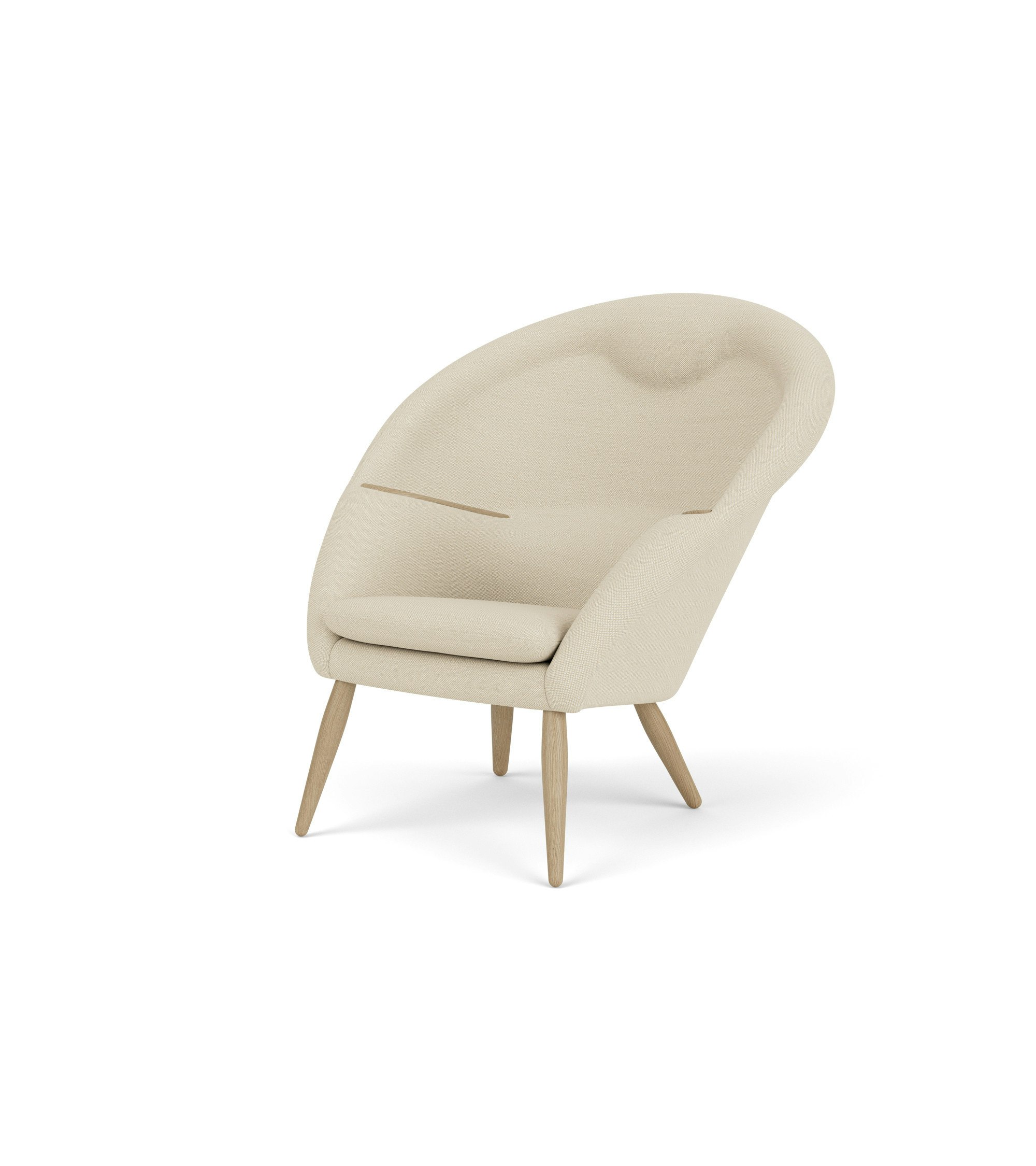 Oda Lounge Chair in Natural Oak,  Hallingdal 65,  Light Beige