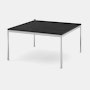 Florence Knoll Square End Table  - 35.5, Ebonized Walnut, Polished Chrome