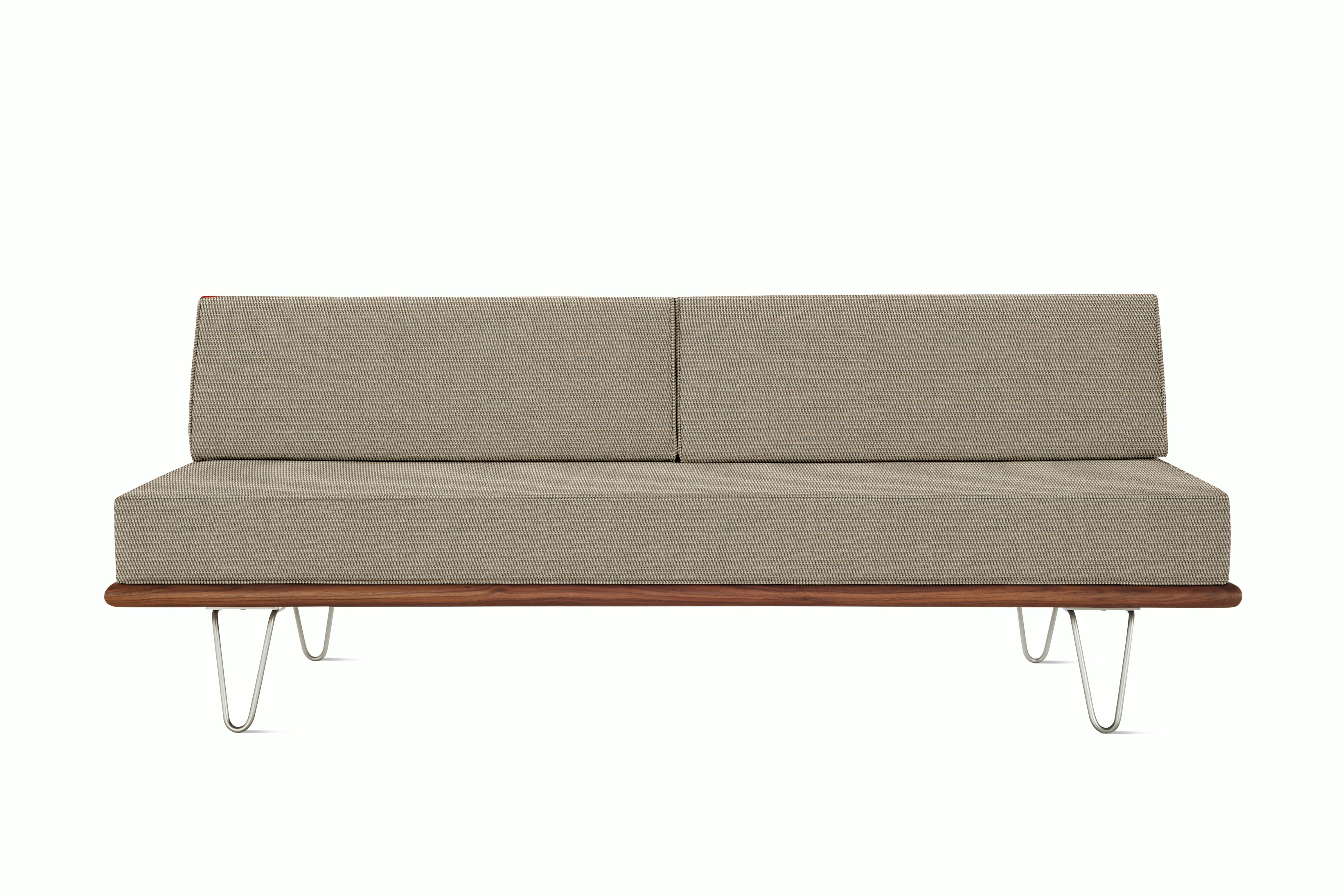 Nelson Daybed - Back Bolster,  Walnut,  Isa,  Bashful,  Hairpin