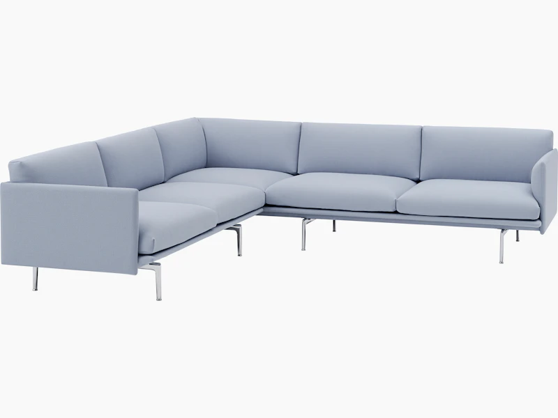 Outline corner sofa vidar 723 aluminum Muuto