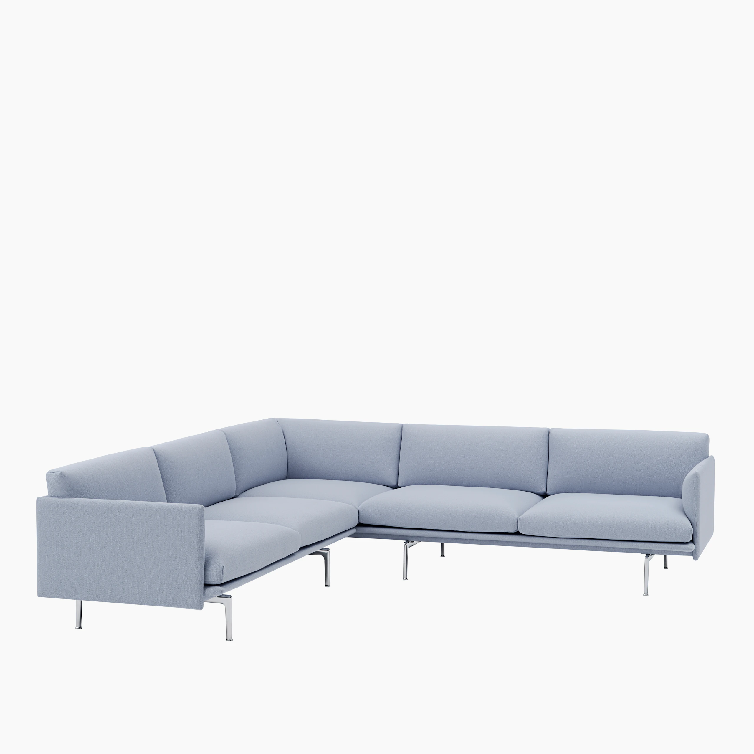 Outline corner sofa vidar 723 aluminum Muuto