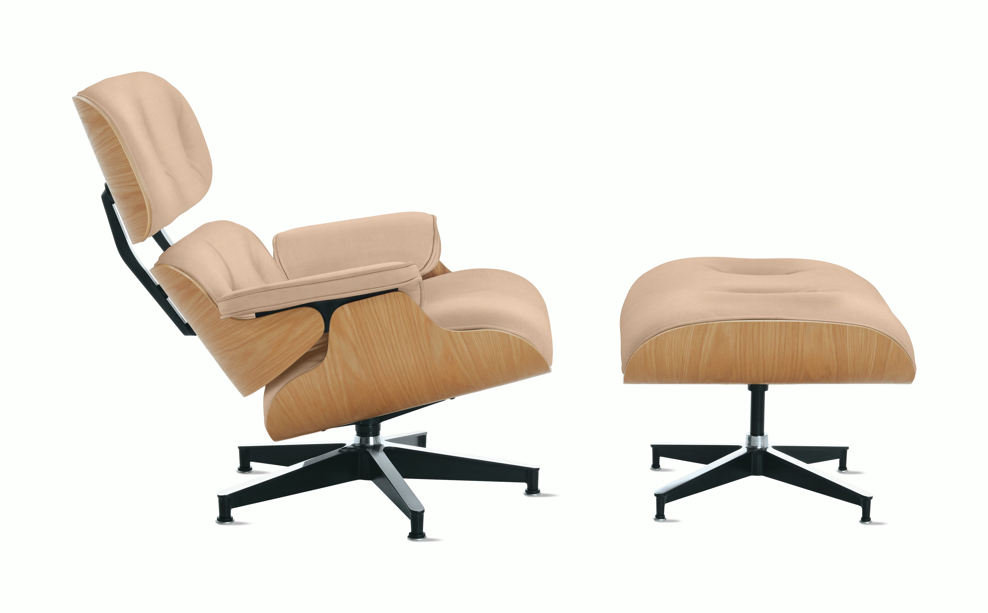 Eames Lounge and Ottoman in Prone and Stow leathers