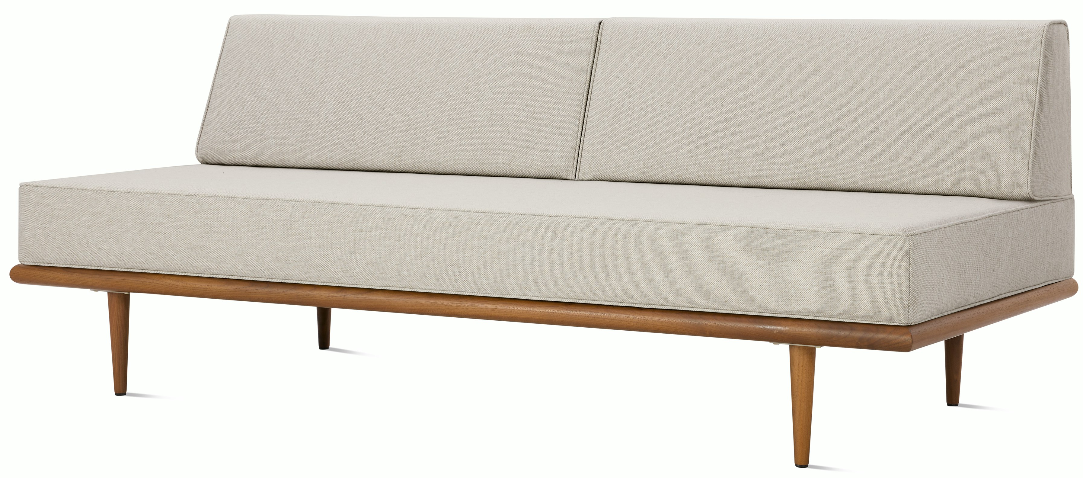 Nelson Daybed - Back Bolster,  Walnut,  Mode,  Shell,  Taper