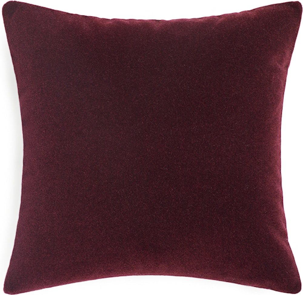 Pillows by Knoll Textiles - 17" x 17", Knoll Velvet, Wine